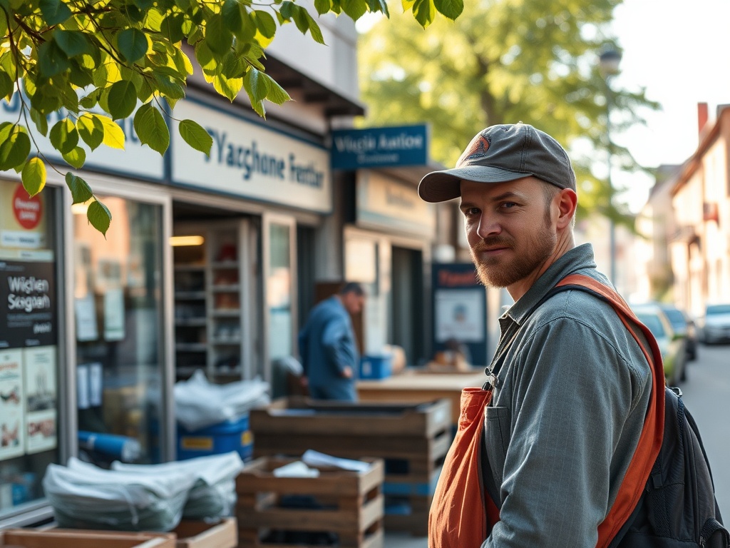 Budynek Urzędu Miasta Świętochłowice z informacją o zmianie godzin pracy w Wielki Piątek